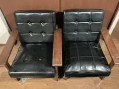 オールド カリモク 1人がけソファ 1シーター 2セット