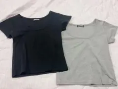 ANAP 半袖2点セット ブラック グレー