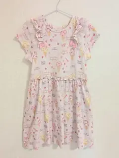 p*a様 メゾピアノ サーティワンコラボ アイスクリームプリント半袖ワンピース