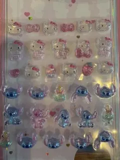 ハローキティ スティッチ ボンボンドロップミニシール