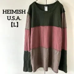 HEIMISH U.S.A. 【L】リブ編み 長袖 セーター ニット レディース