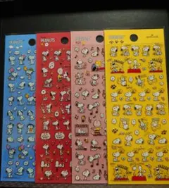 スヌーピー フチドリシール Hallmark 4枚セット