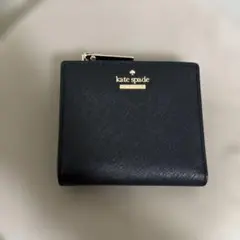 kate spade 黒 二つ折り財布