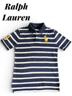 大人気 ポロラルフローレン ビンテージポロシャツ ビックポニーボーダー