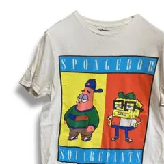 BPGG キャラ Tシャツ 古着 白 スポンジボブ パトリック ニコロデオン