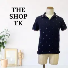 zC2454 M THE SHOP TK ポロシャツ 半袖 襟付き ラインリブ