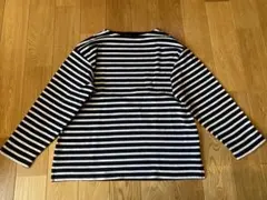 無印　黒と白のストライプ カットソー