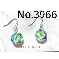 ハンドメイド　ピアス　琉球ガラス　レジン　ドライフラワー