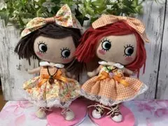 イルメールハッピードールサイズ双子コーデギャザーたっぷりワンピースセット　16