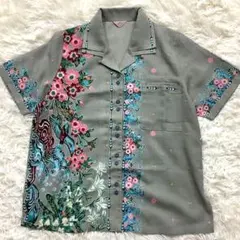 新品】ミツコハーベル 高級かりゆしウェア 紅型 アロハシャツ 山内光子