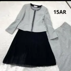 【美品】j-ing 　ツイードセットアップ　３点セット　3L