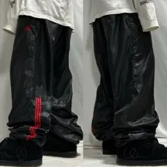 00s Adidas ナイロン トラックパンツ ドローコード 艶 光沢 Tech