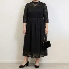 GU 総レース レースワンピース オケージョン ブラックレース 結婚式 発表会