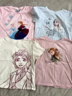 アナと雪の女王 Tシャツ 4枚セット 110 アナ　エルサ