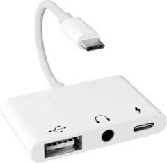 Type-C 3in1 変換アダプター PD充電 イヤホンジャック USB3.0