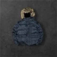 j*o様 old uniqlo ダウンジャケット y2k チェック 短丈 ドロー