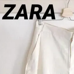 ZARA ザラ　ワイドパンツ　オフホワイト　キレイめパンツ　Mサイズ