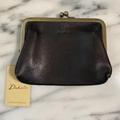 Dakota ダコタ がま口財布 コインケース ブラック レザーのサムネイル