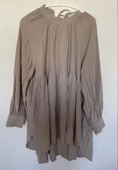 earth music & ecology ベージュ長袖チュニック