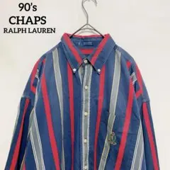 90’s 【CHAPS RALPH LAUREN 】長袖BDシャツ　L 大きめ