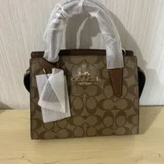 【COACH】2way ショルダー トートバッグ シグネチャー カーキ 新品