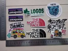 アウトドアステッカー　8枚セット　防水　車　バイク　自転車　アウトドア