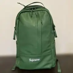 Supreme Leather Backpack Green 24FW グリーン
