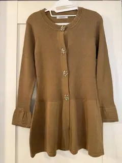 439t*新品 ギャラリービスコンティ ウール混 ビジュー カーディガン 439t*新品 ギャラリービスコンティ ウール混 ビジュー