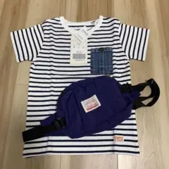 ボーダーTシャツ　ウエストポーチのサムネイル