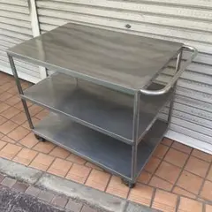 取付無料！無印良品 スチールユニットシェルフ キャスター付きパソコン