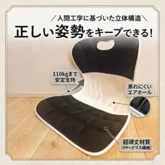 姿勢矯正椅子 骨盤サポート　猫背改善　腰痛予防　軽量　黒　チェア　幅広座面