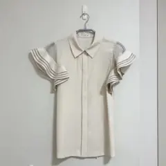 FRAY I.D ラッフルスリーブ ブラウス アイボリー 0