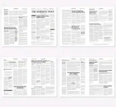 영어 신문, 2개 세트, 빈티지 신문, 웨딩, 사진 상품, 액세서리