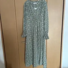 fifth 花柄ワンピース グリーン 春