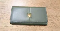【美品】ジバンシー　4連キーケース　レザー　グリーン　ゴールド