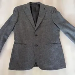 グレー ヘリンボーン ビジネスジャケット
