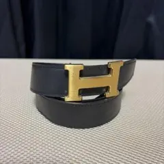 ジ*グ様 HERMES Hバックル リバーシブルベルト 90 サイズ調節可能