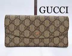 ✨人気✨グッチ 長財布 GGスプリーム PVC レザー ベージュ レッドのサムネイル
