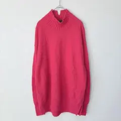 23区 ウールカシミヤ ハイネック ニット セーター ピンク ゆったり カバー