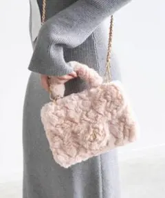 【RANDA】 モノグラムパーツファーバック