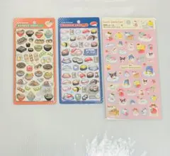 【正規品】　ボンボンドロップシール和柄　お寿司・ラーメン　／　サンリオシール