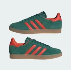 adidas Gazelle スニーカー グリーン/レッド