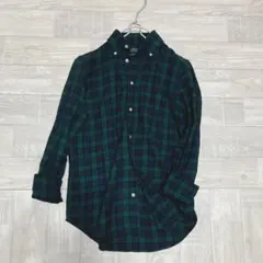 ポロラルフローレン　ブラックウォッチ　チェック　コットンシャツ　ホースロゴ　S