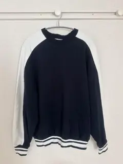 ZARA ネイビー ホワイト トレーナー