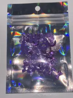 紫色の花と蝶 ネイルパーツセット