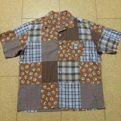 新品　カールヘルム パッチワーク アロハシャツ 半袖 開襟 花柄 90sのサムネイル