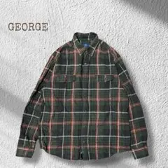 GEORGE ネルシャツ USA古着 アメカジ　カジュアル　古着ミックス　y2k