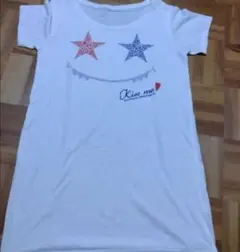 ホワイト 星プリント Tシャツ