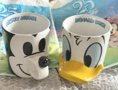 【未使用】ミッキー&ドナルド フェイス マグカップ 東京ディズニーリゾートTDL