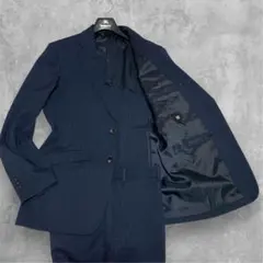 【美品 洗える 希少Lサイズ】SUIT SELECT スーツセットアップ 濃紺色